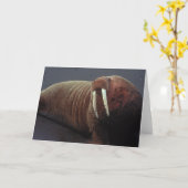 Carte de voeux de morse (Fleur jaune)