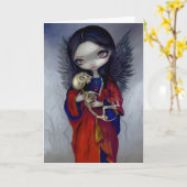 Carte de voeux "de Morte de della d'Angelo" (Fleur jaune)