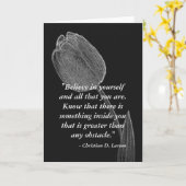 Carte de voeux de motivation (Fleur jaune)