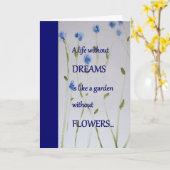 Carte de voeux de motivation (Fleur jaune)