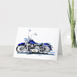 Carte de vœux de moto