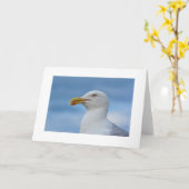 Carte de voeux de mouette (Fleur jaune)