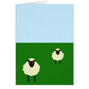 Carte de voeux de moutons