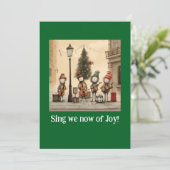 Carte de vœux de musiciens de rue (Debout devant)