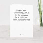 Carte de voeux de musique classique - Schoenberg (Dos)