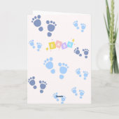 Carte de Vœux de Naissance de Bébé Fée Mignonne - (Dos)