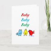 Carte de voeux de naissance de triplet (Devant)