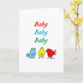 Carte de voeux de naissance de triplet (Fleur jaune)