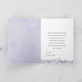 Carte de vœux de naissance Lavande Élégante Vintag (Intérieur)