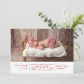 Carte de vœux de naissance pour Noël (Debout devant)