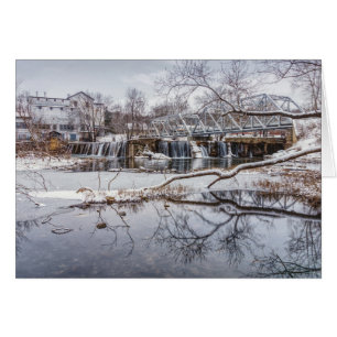 Carte de voeux de neige au barrage Finley