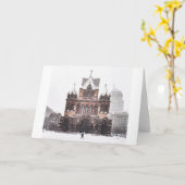 Carte de vœux de neige de l'église Trinity de Bost (Fleur jaune)
