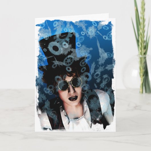 Carte de voeux de neige et de vapeur (Devant)