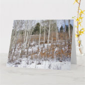 Carte de voeux de neige précoce (Fleur jaune)