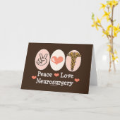 Carte de voeux de neurochirurgie d'amour de paix (Fleur jaune)