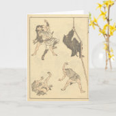 Carte de voeux de Ninja (Fleur jaune)