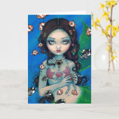 Carte de voeux de "Nixie" (Fleur jaune)