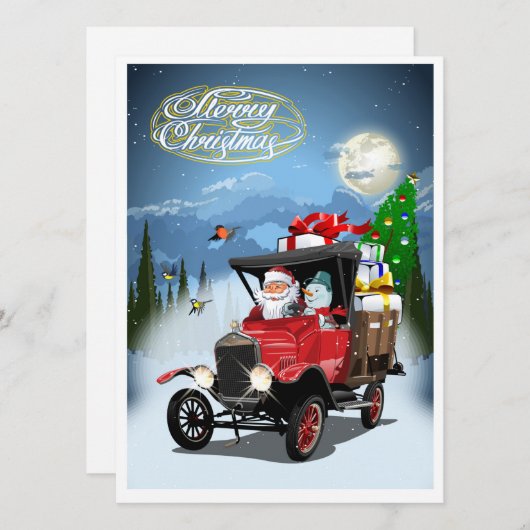 Carte de vœux de Noël (Devant / Derrière)