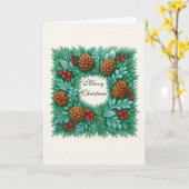 Carte de vœux de Noël (Fleur jaune)