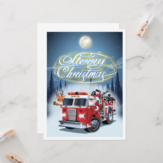 carte de voeux de Noël (Devant/Arrière en situation)