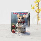 Carte de voeux de Noël (Fleur jaune)