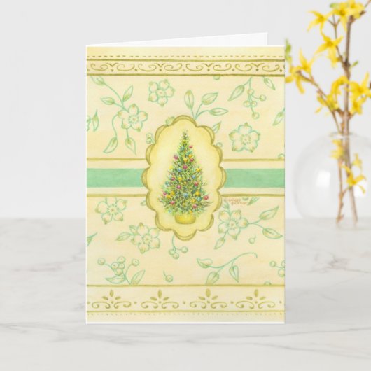 Carte de voeux de Noël (Fleur jaune)