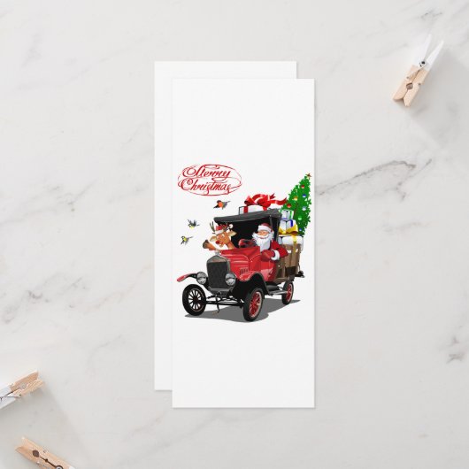 Carte de vœux de Noël (Devant/Arrière en situation)