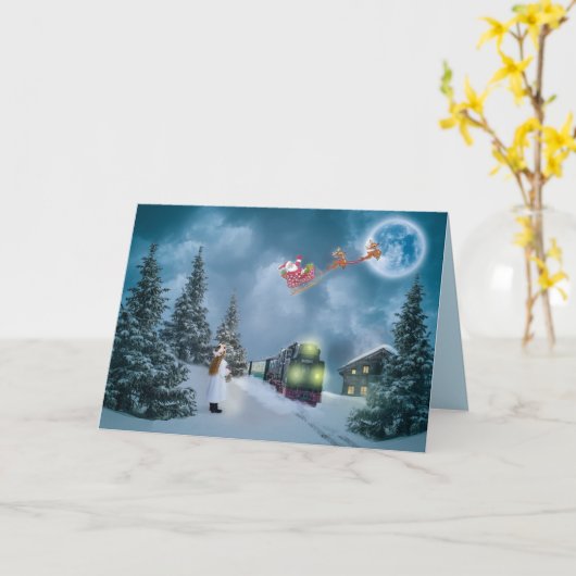 carte de voeux de noël (Fleur jaune)