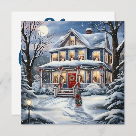 Carte de voeux de Noël (Devant / Derrière)