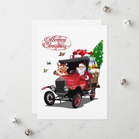 Carte de vœux de Noël (Devant/Arrière en situation)