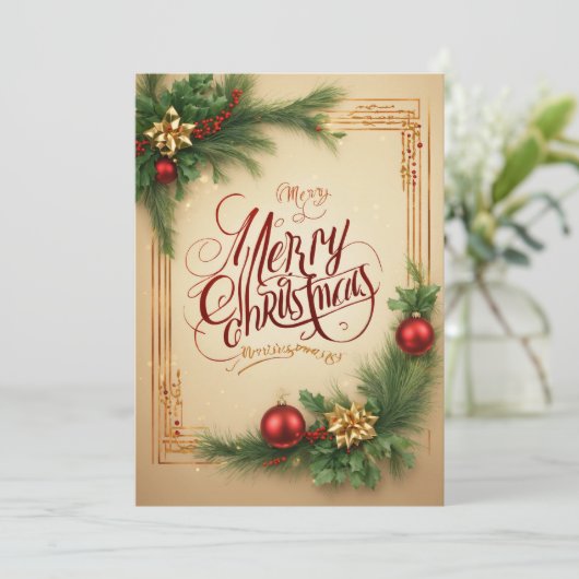 Carte de voeux de Noël (Debout devant)