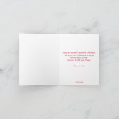 Carte de voeux de Noël. (Intérieur)