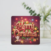 Carte de vœux de Noël (Debout devant)