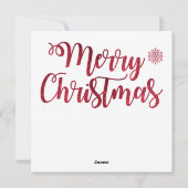 Carte de voeux de Noël (Dos)