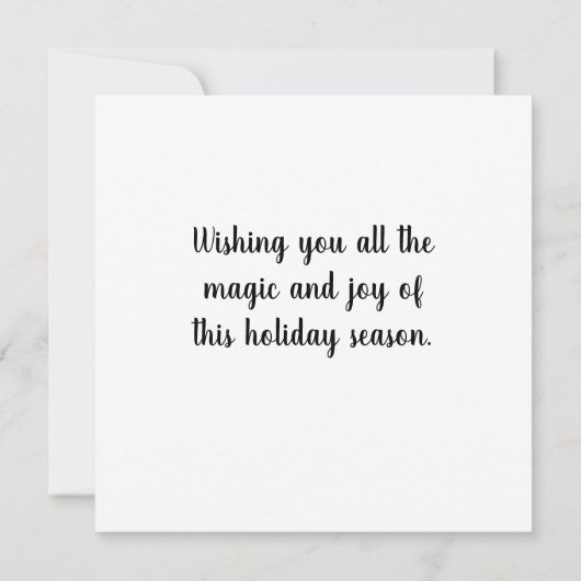 Carte de voeux de Noël (Dos)