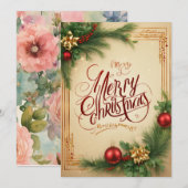 Carte de voeux de Noël (Devant / Derrière)