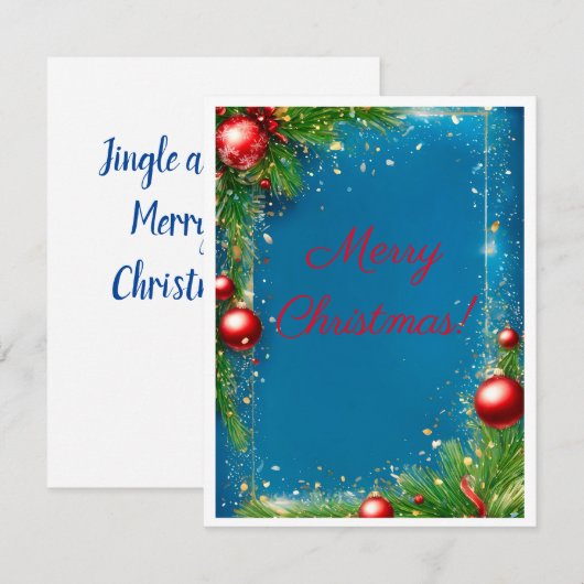 Carte de voeux de Noël (Devant / Derrière)