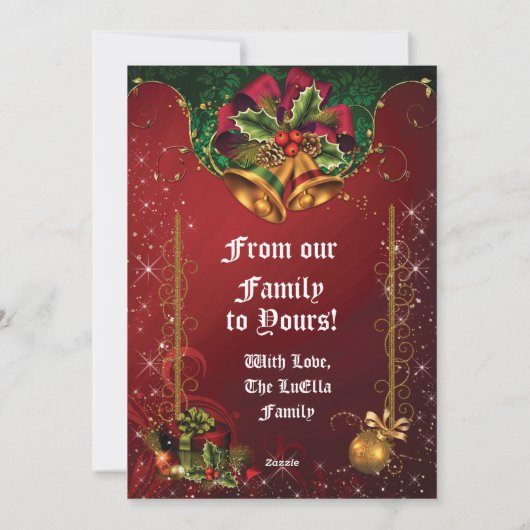 Carte de voeux de Noël (Dos)