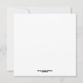 Carte de voeux de Noël (Dos)