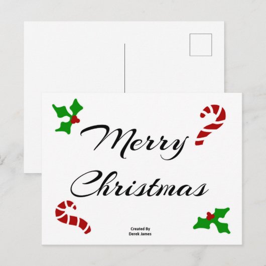 Carte de vœux de Noël (Devant / Derrière)
