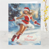 Carte de vœux de Noël. (Fleur jaune)