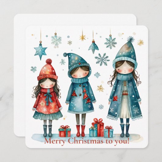 Carte de vœux de Noël (Devant / Derrière)