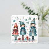 Carte de vœux de Noël (Debout devant)