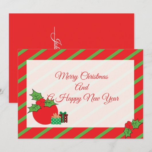 Carte de voeux de Noël (Devant / Derrière)