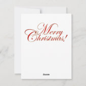 Carte de voeux de Noël (Dos)