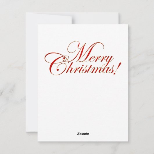 Carte de voeux de Noël (Dos)