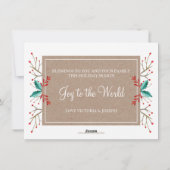 Carte de voeux de Noël (Dos)