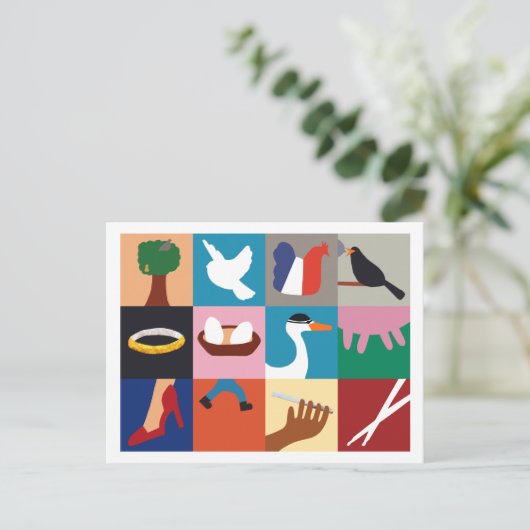 Carte de vœux de Noël "12 jours de Noël" (Debout devant)