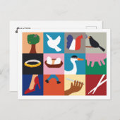 Carte de vœux de Noël "12 jours de Noël" (Devant / Derrière)