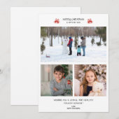 Carte de vœux de Noël 3 Photo Collage (Devant / Derrière)
